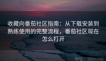 收藏向番茄社区指南：从下载安装到熟练使用的完整流程，番茄社区现在怎么打开