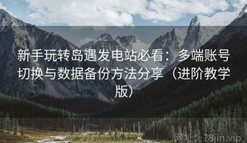 新手玩转岛遇发电站必看：多端账号切换与数据备份方法分享（进阶教学版）