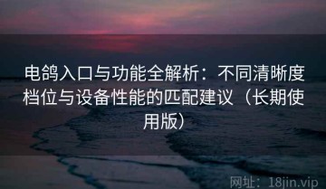 电鸽入口与功能全解析：不同清晰度档位与设备性能的匹配建议（长期使用版）