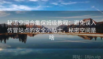 秘语空间合集保姆级教程：避免误入仿冒站点的安全小贴士，秘密空间是啥