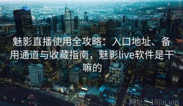 魅影直播使用全攻略：入口地址、备用通道与收藏指南，魅影live软件是干嘛的
