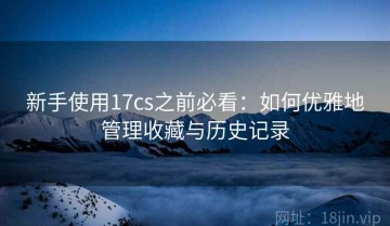 新手使用17cs之前必看：如何优雅地管理收藏与历史记录