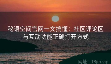 秘语空间官网一文搞懂：社区评论区与互动功能正确打开方式