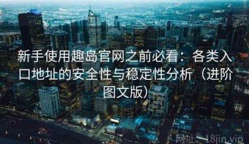 新手使用趣岛官网之前必看：各类入口地址的安全性与稳定性分析（进阶图文版）