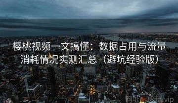 樱桃视频一文搞懂：数据占用与流量消耗情况实测汇总（避坑经验版）