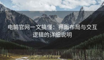 电鸽官网一文搞懂：界面布局与交互逻辑的详细说明