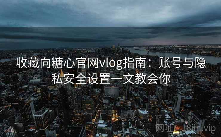 收藏向糖心官网vlog指南：账号与隐私安全设置一文教会你