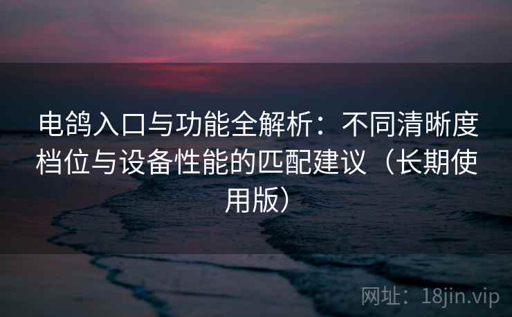 电鸽入口与功能全解析：不同清晰度档位与设备性能的匹配建议（长期使用版）