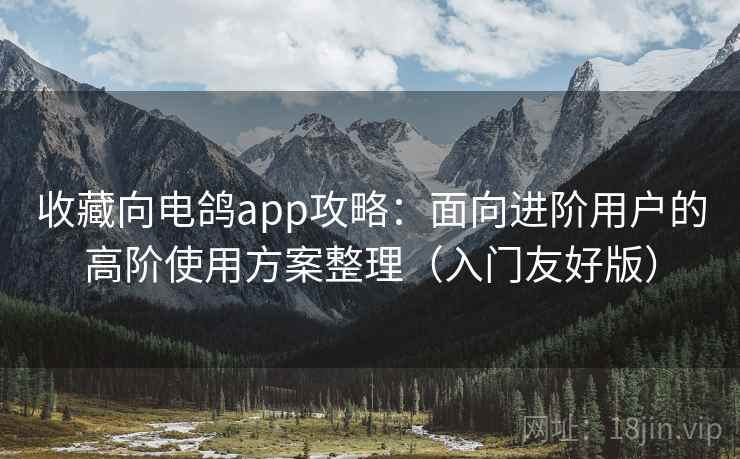 收藏向电鸽app攻略：面向进阶用户的高阶使用方案整理（入门友好版）