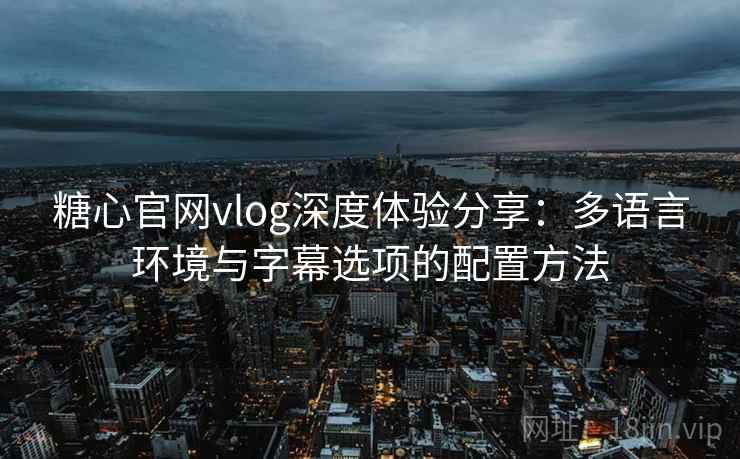 糖心官网vlog深度体验分享：多语言环境与字幕选项的配置方法