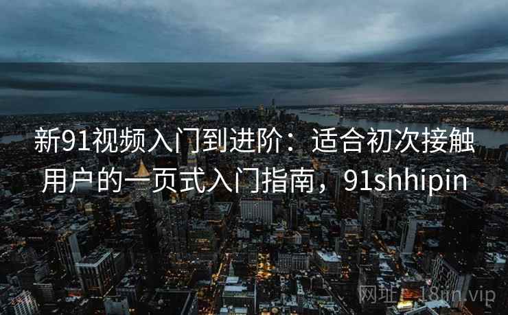 新91视频入门到进阶：适合初次接触用户的一页式入门指南，91shhipin