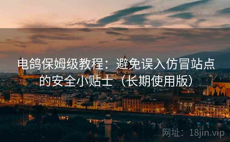 电鸽保姆级教程：避免误入仿冒站点的安全小贴士（长期使用版）