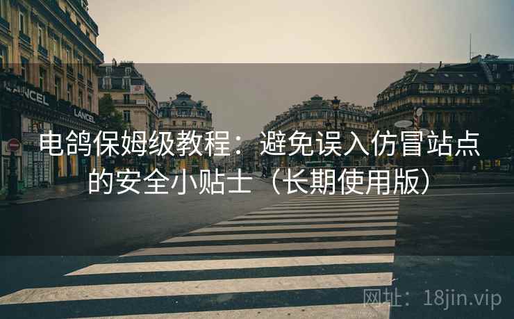电鸽保姆级教程：避免误入仿冒站点的安全小贴士（长期使用版）
