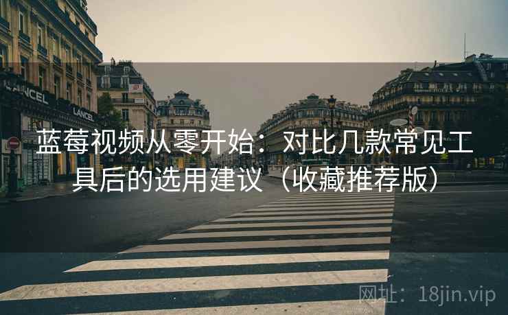 蓝莓视频从零开始：对比几款常见工具后的选用建议（收藏推荐版）