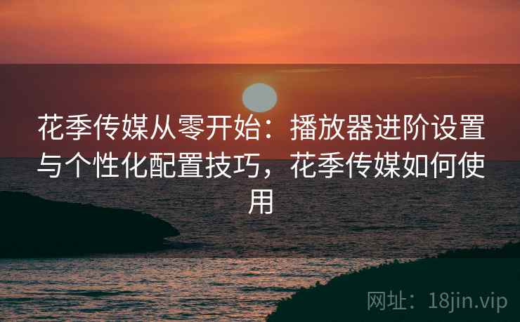 花季传媒从零开始：播放器进阶设置与个性化配置技巧，花季传媒如何使用